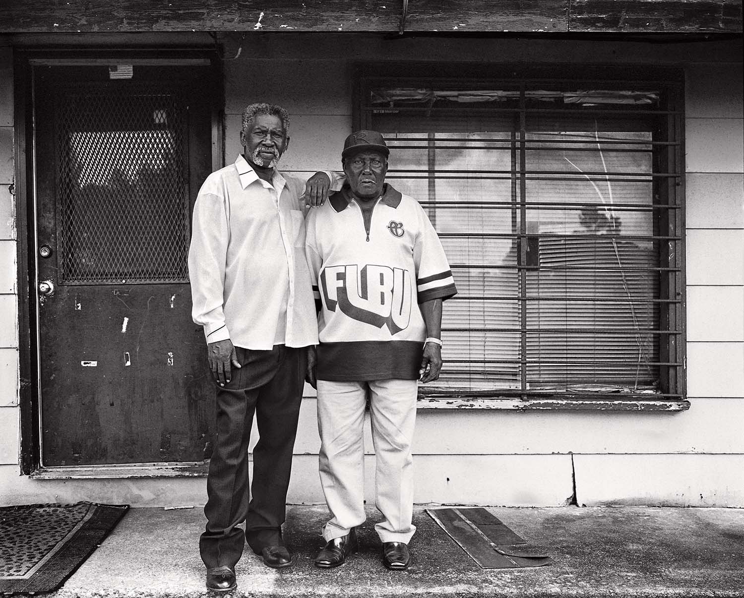 levon and his father richard brooks at levon's mother's old house, where he lived after his release.