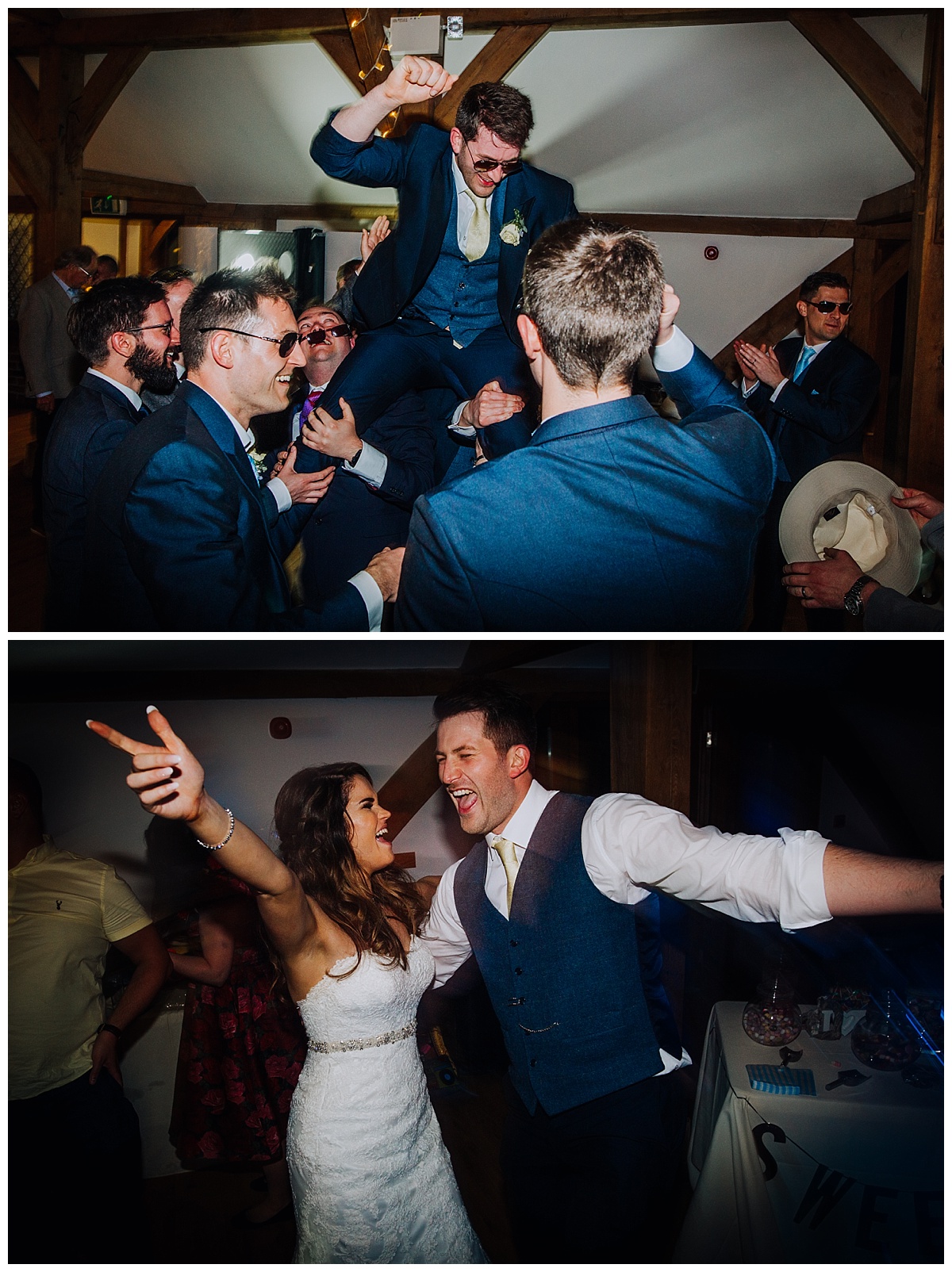 A sunny knees up wedding celebration at Sandhole Oak Barn
