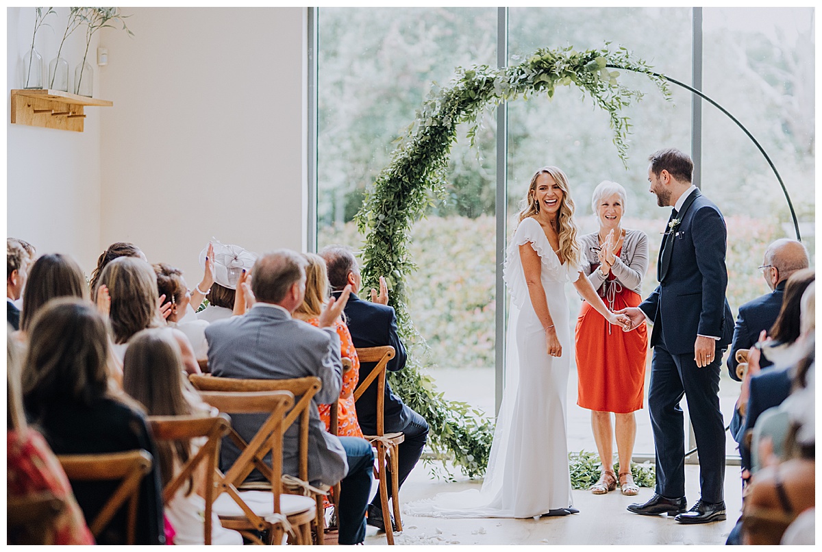 A stylish and chic wedding with a high fashion edge at Millbridge Court, Surrey