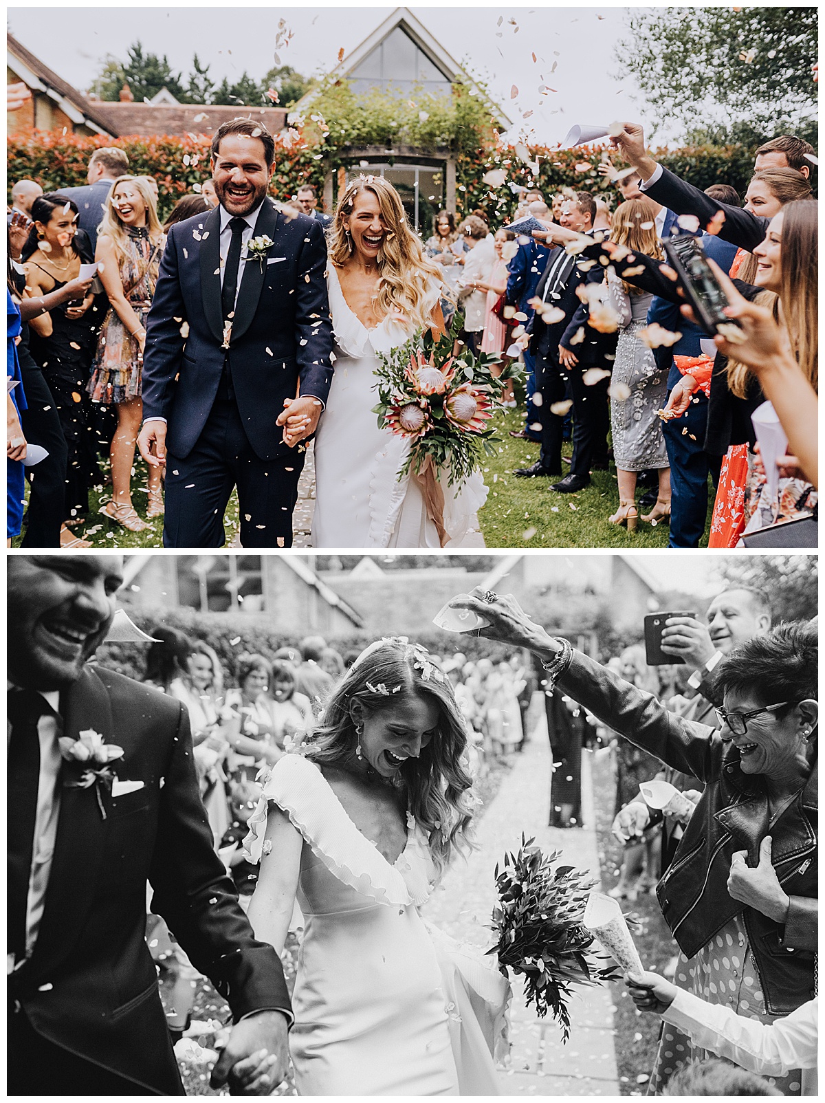 A stylish and chic wedding with a high fashion edge at Millbridge Court, Surrey