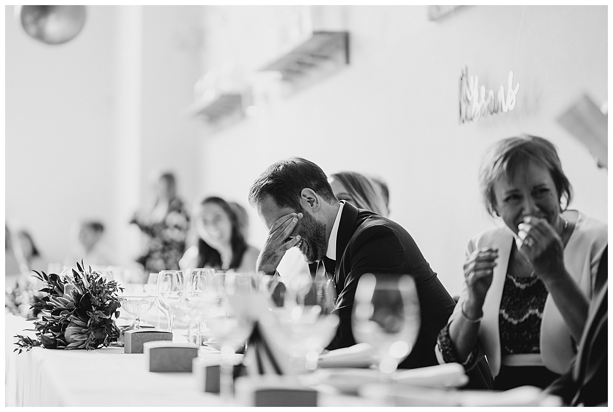 A stylish and chic wedding with a high fashion edge at Millbridge Court, Surrey
