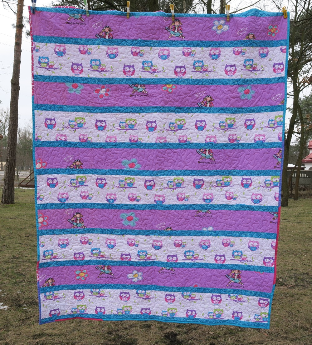 06 More of that owl fabric. The purple was some curtains I found a local second-hand shop.