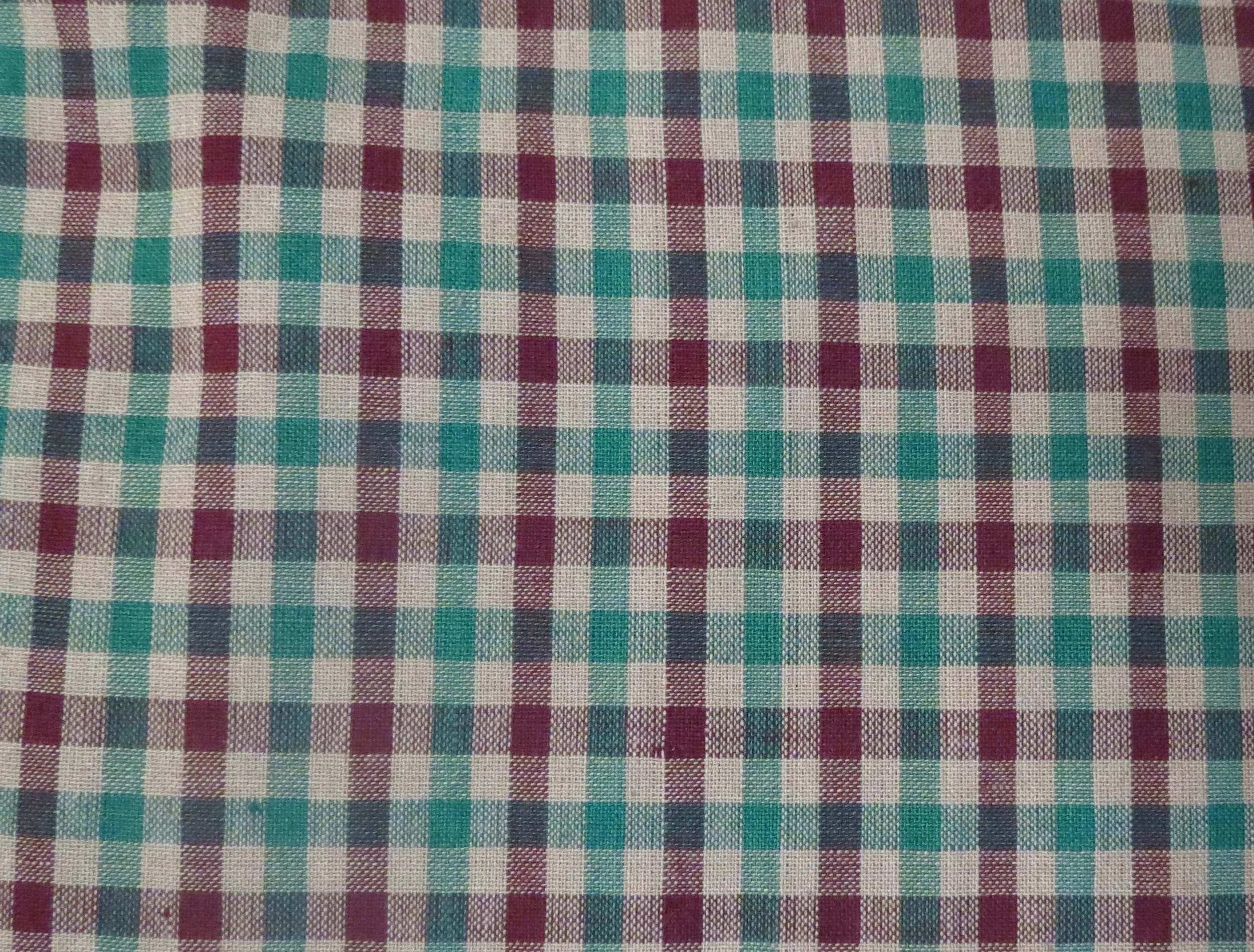 Green and  Burgundy Plaid