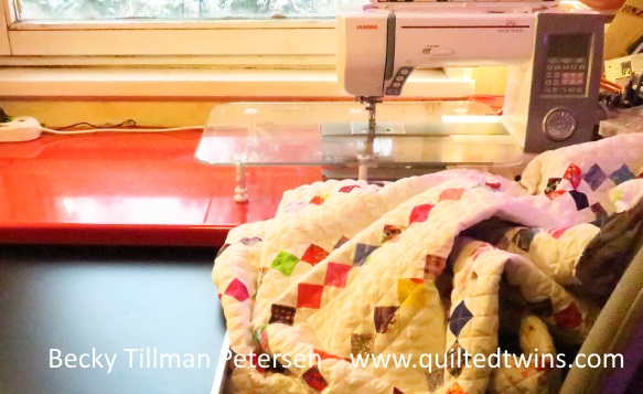 Sewing machine set up