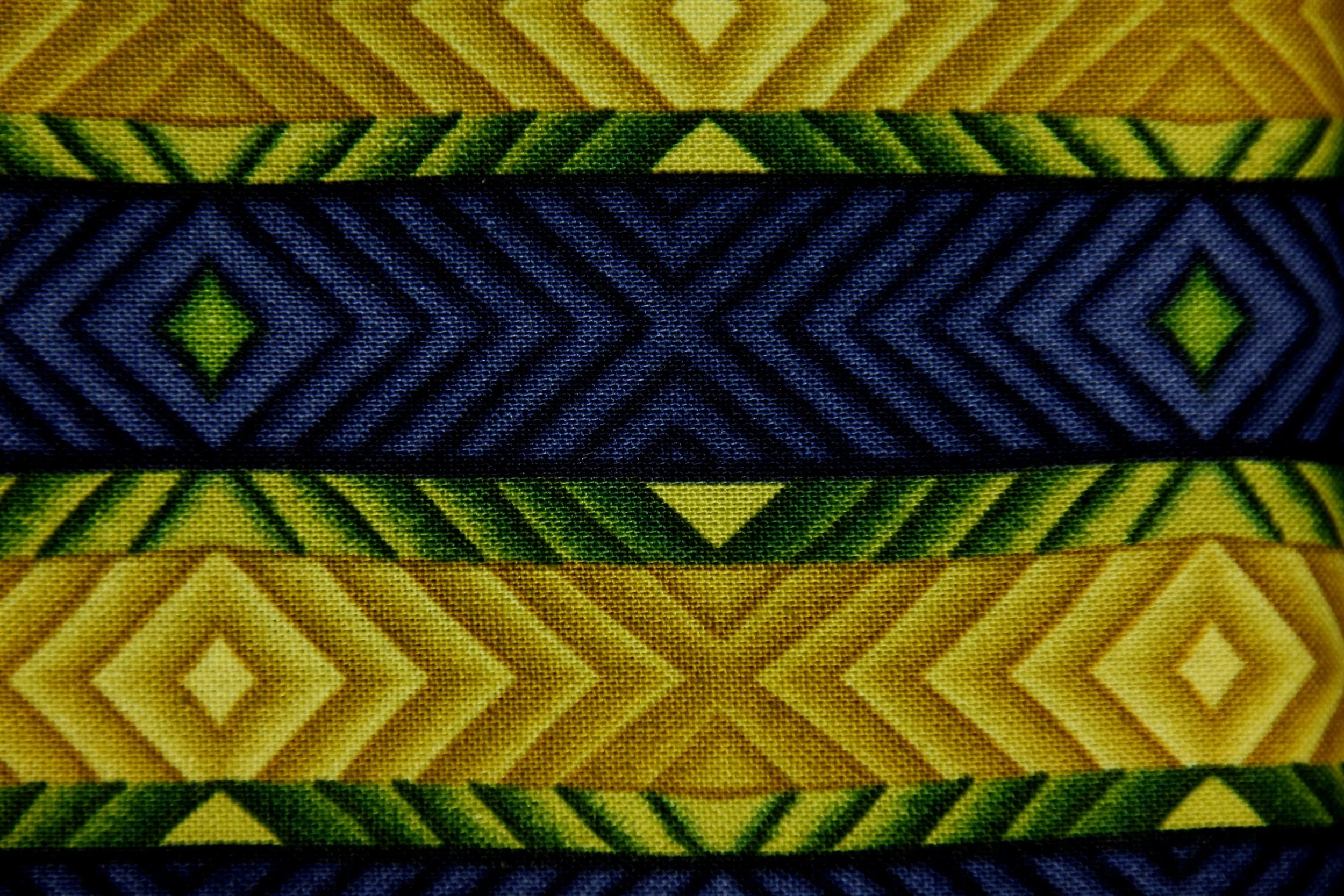 Gold and Blue Stripe -- Autumn Song by Blank Textiles