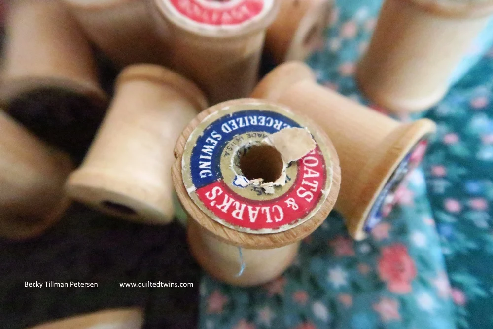 Empty thread spools .........  the stories they could tell