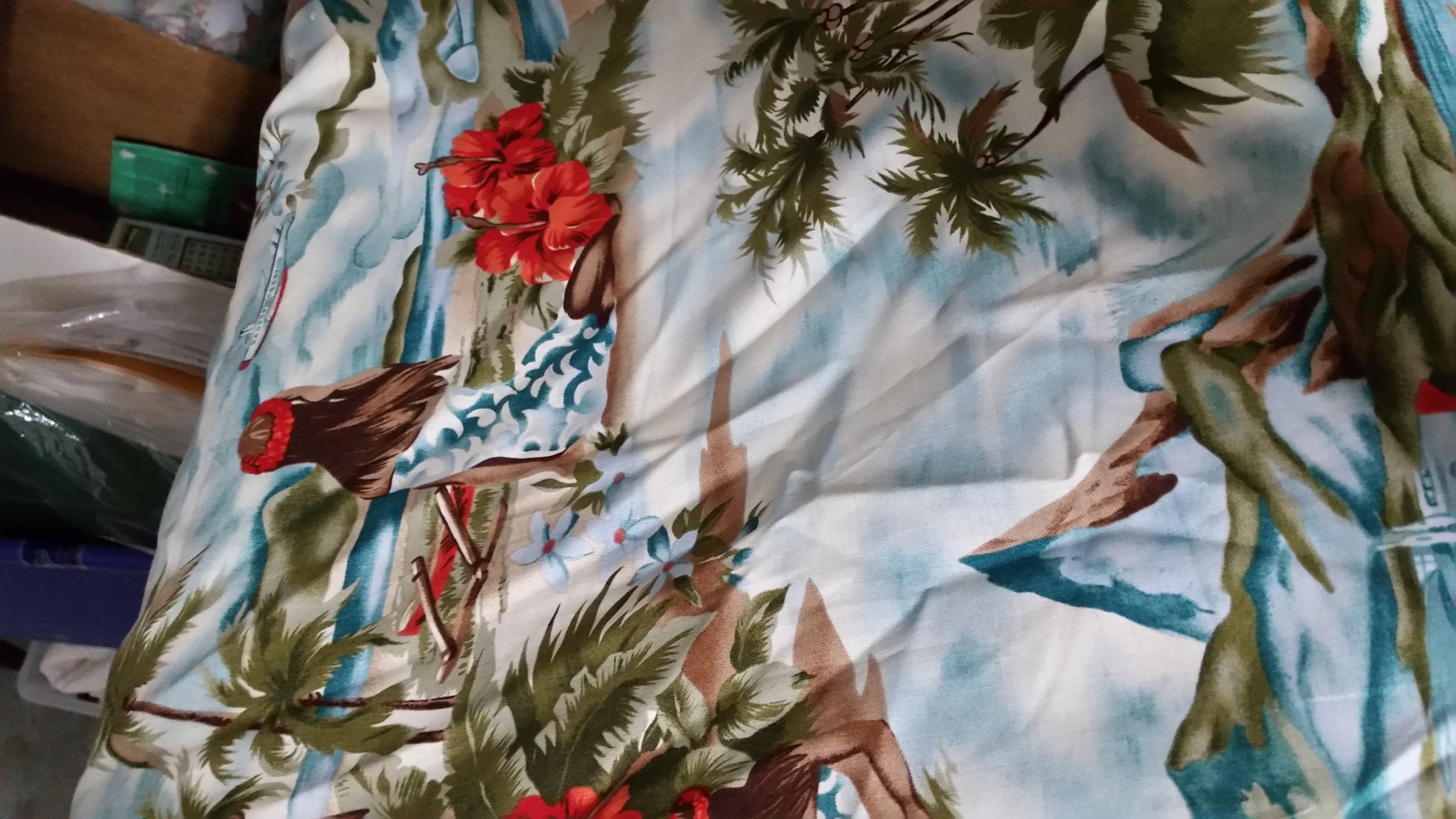 We are going to Hawaii in March! I bought this for something for me... probably I'll make it later! We're too busy getting Quilted Twins off the ground to have time to sew!