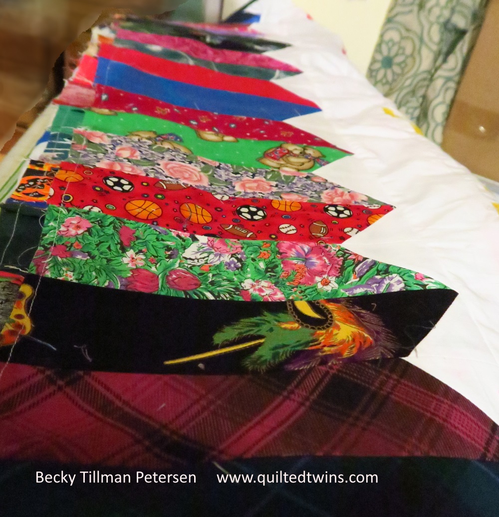 I'm just kidding...this is part of the border, not the middle of the quilt!