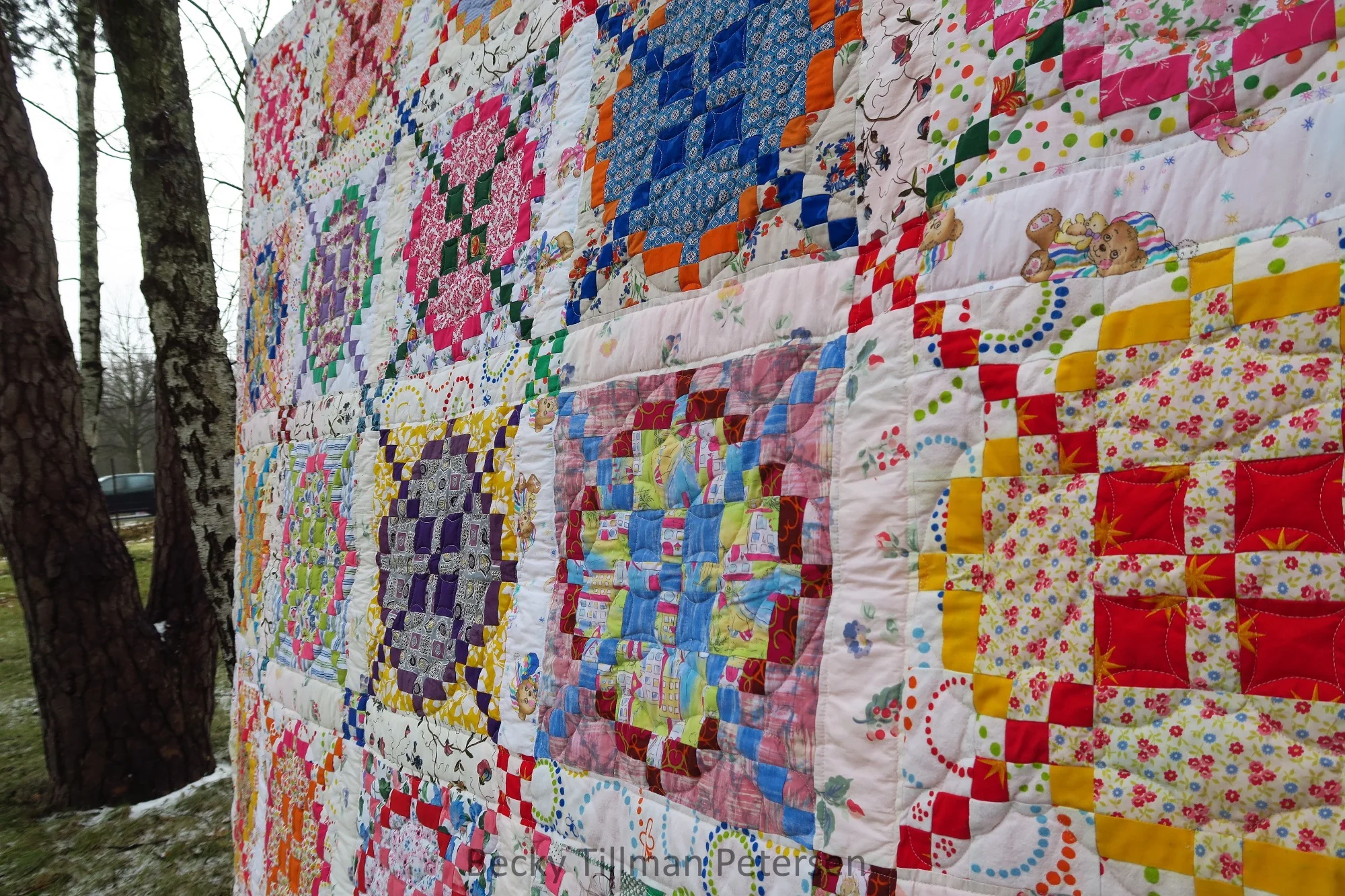 "100% upcycled/recycled" quilts.  The story