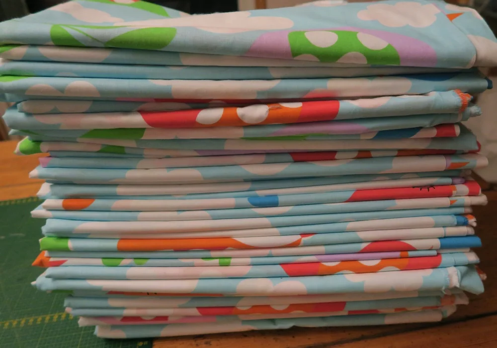 Helping me with charity quilting