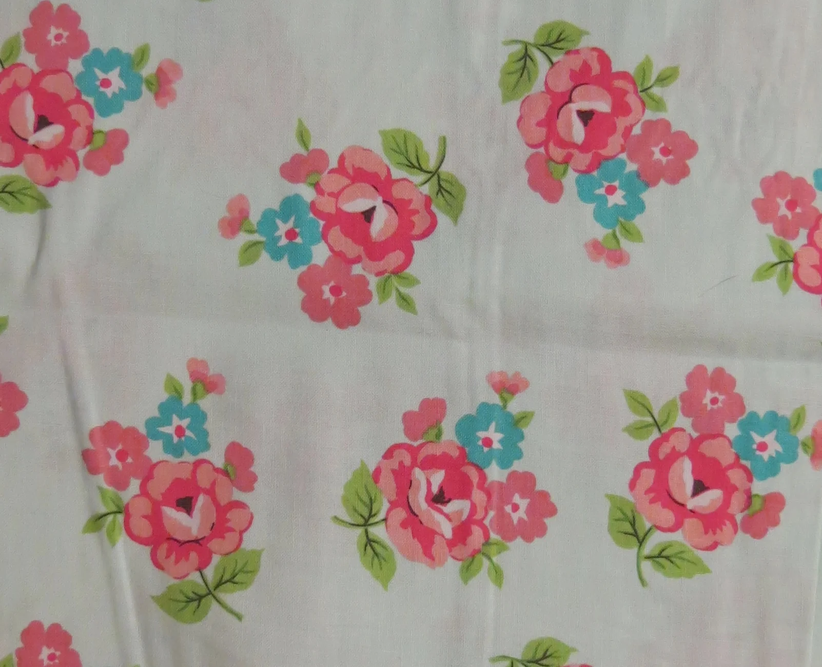 1 Yd, 25" (61") Pale Green Bkgnd w/ Flowers