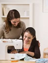 My mom taught my sister and me how to sew so that by the time we had Home Economics in 9th grade, we already knew how to sew. (photo from google images)