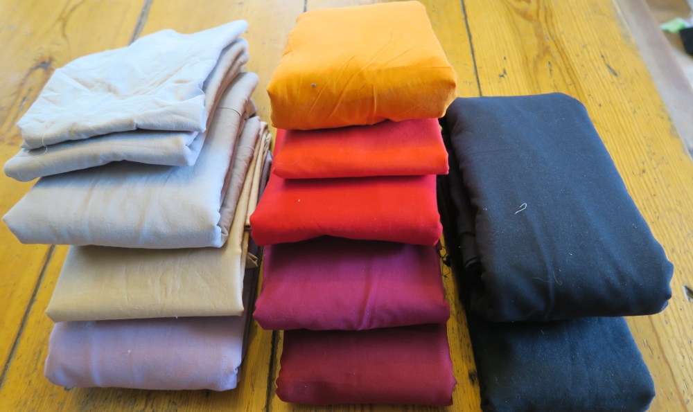Solids With the exception of the lavender, I am especially excited about these fabrics. The lavender is fine - just not as exciting as the deeper colors.
