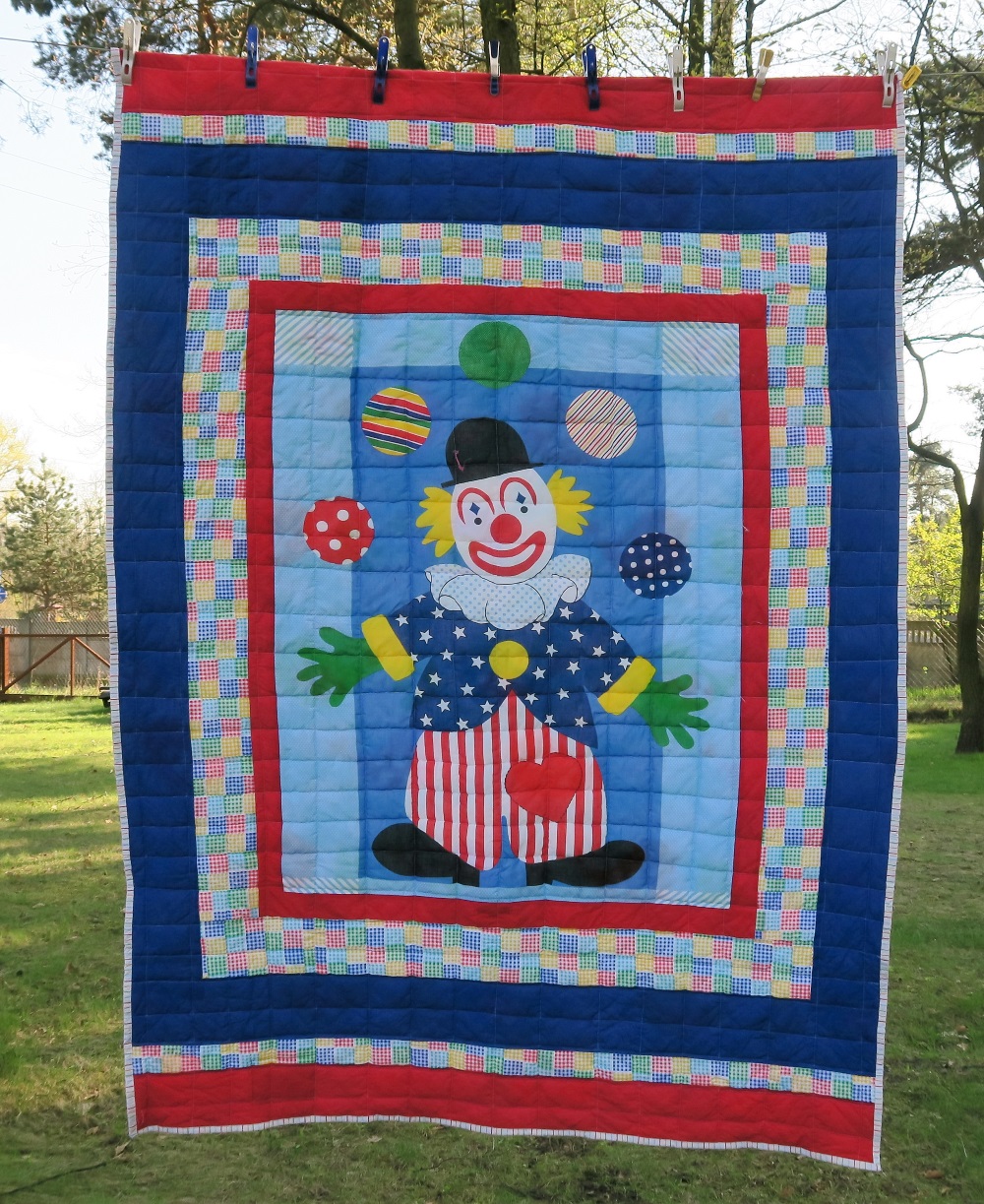 22 Clown panel. My sis found this in my "stuff" last summer. I love panels for quick but effective quilts.
