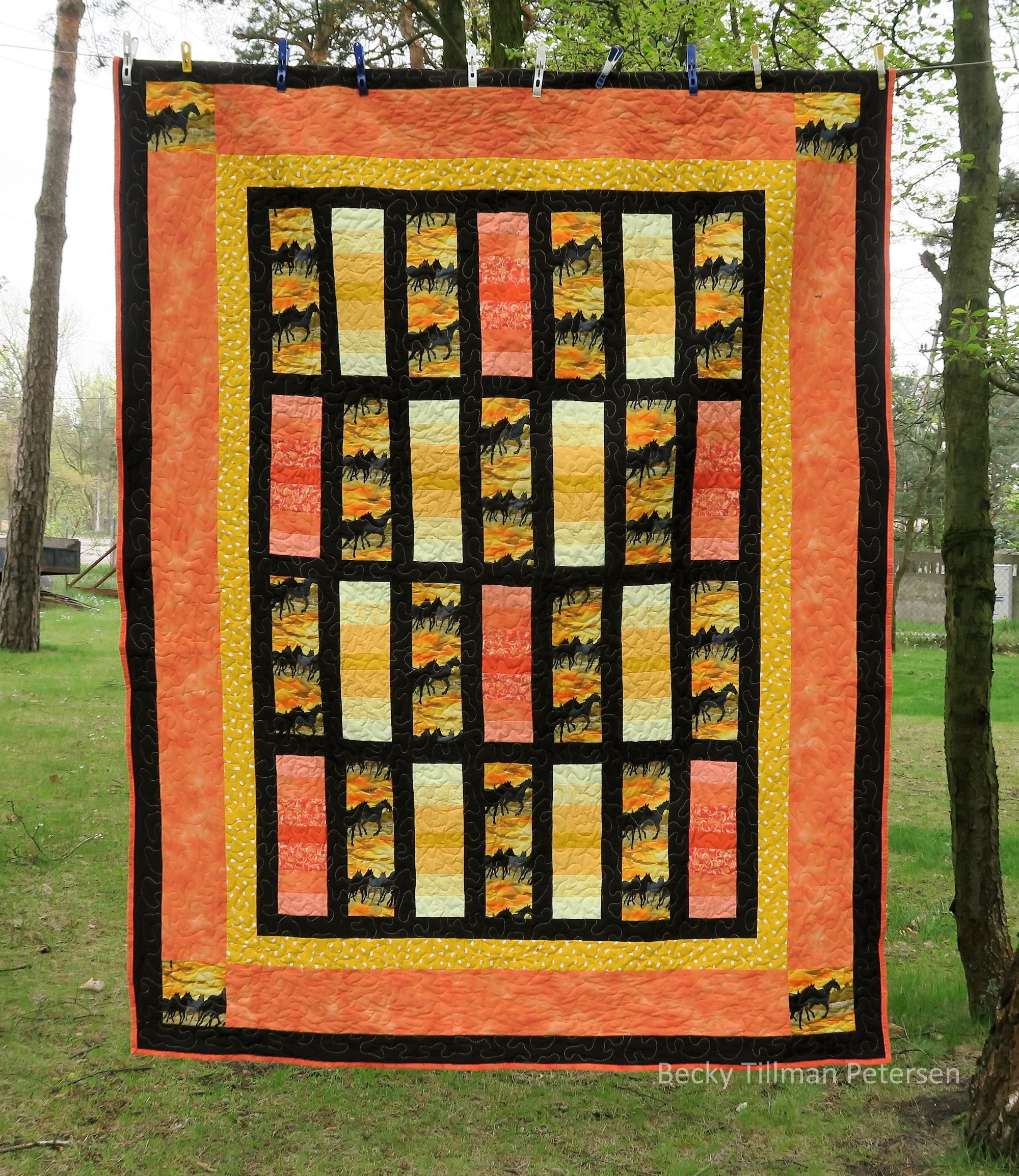 Number 1 - more yellow bargello sections than orange