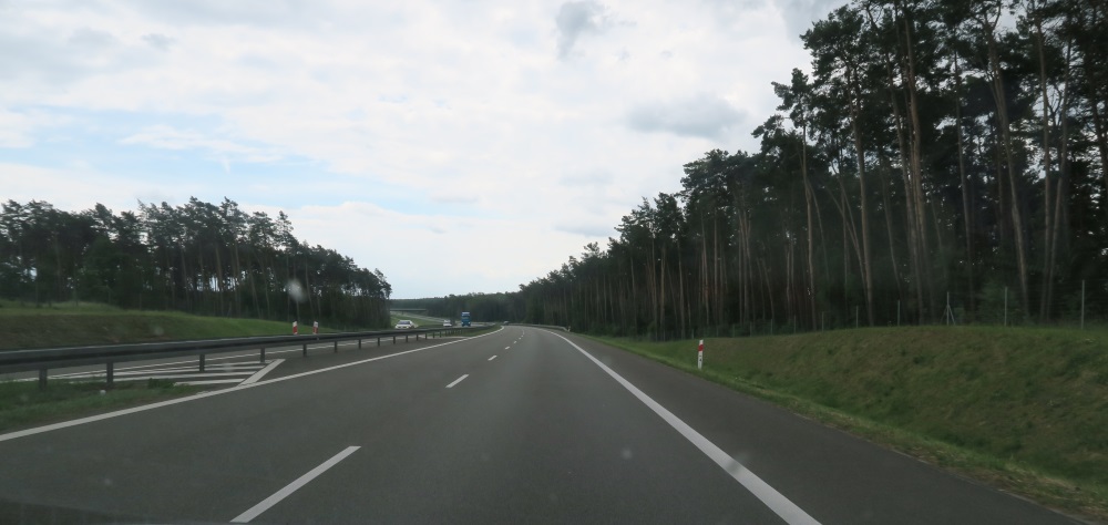 The freeway is pretty new - thought you'd like to see it and the trees. I love the fact that we have a lot of trees here in Poland.