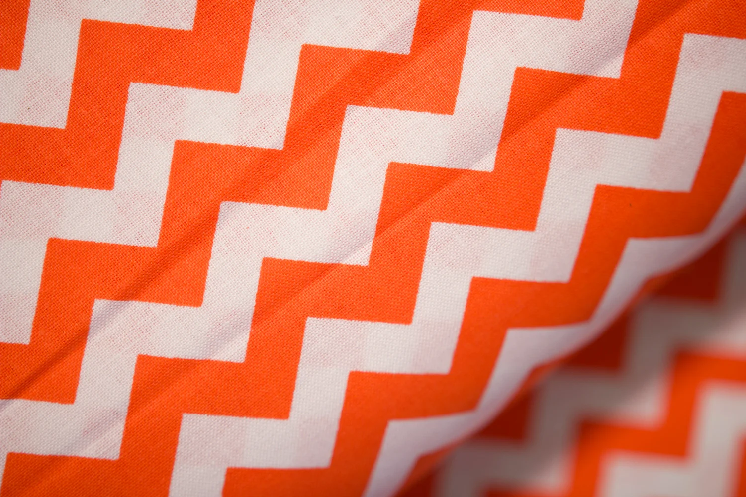 Orange and White Chevron