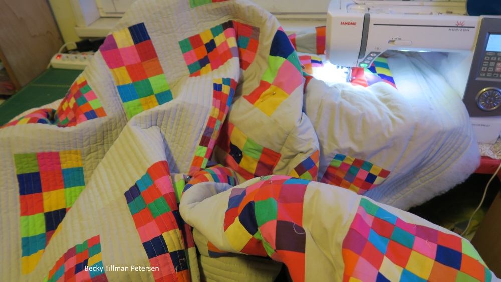 Quilting it on my Janome 8900.