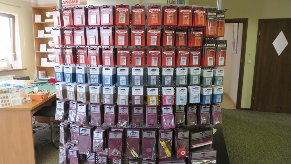 Lots of needles. I picked up some top stitch needles since I was there.