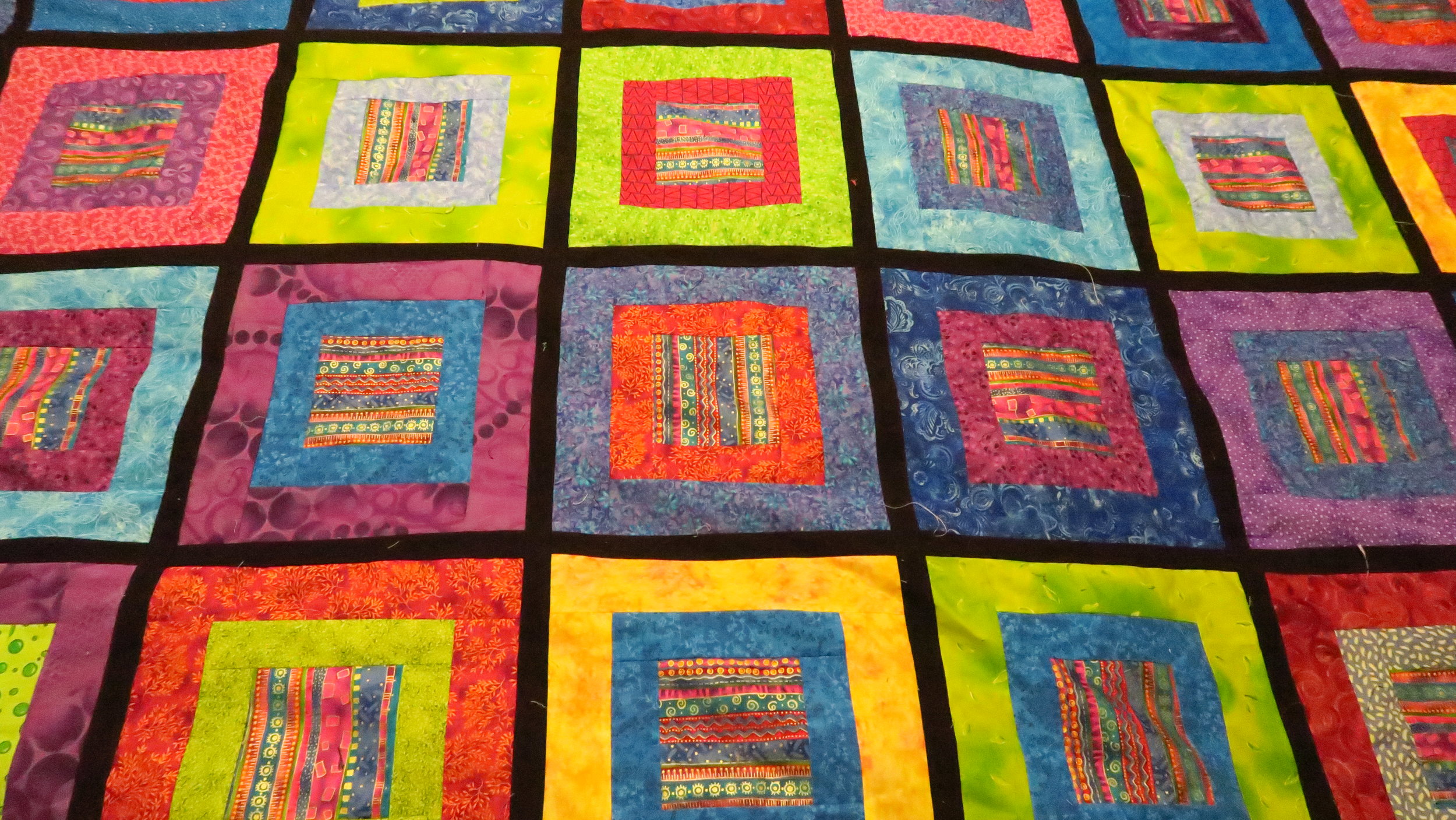 "Fancy Squares" top finished