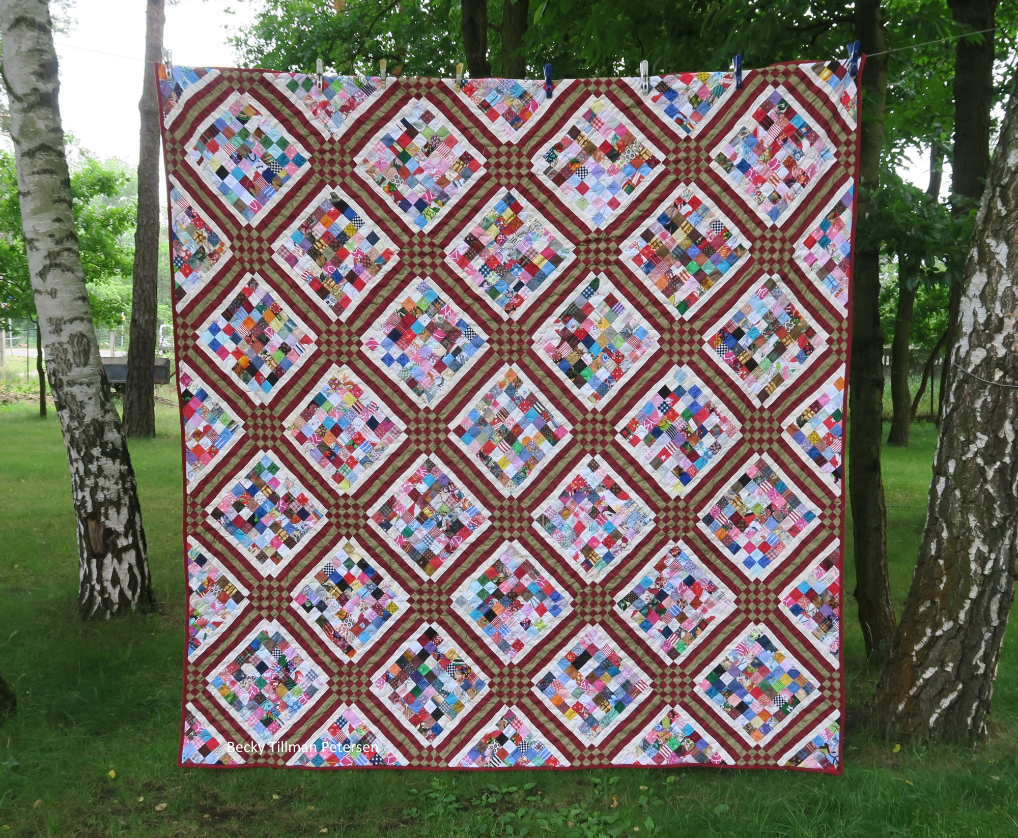 This is a large one. The top finishes about 96" x 96".