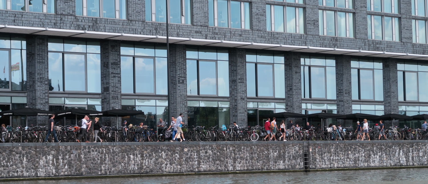 Bicycles everywhere. If you can't ride a bike for some reason, you are in a bad way there in Amsterdam. They were everywhere!