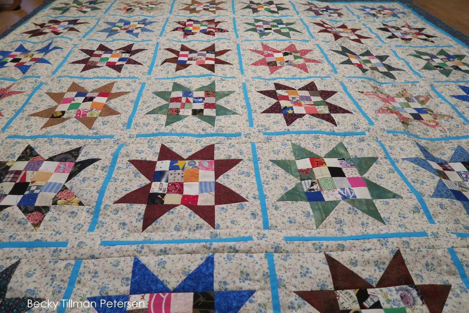 "Scrappy Sawtooth Stars" top 