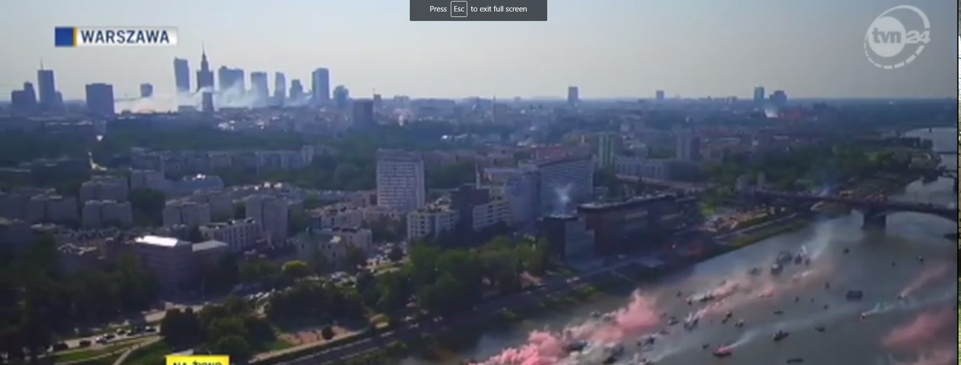 They set off flares and have a siren going for a minute at 5 pm on August 1 every year in Warsaw. Even though we are 3 miles from Warsaw, we could hear the sirens as well.