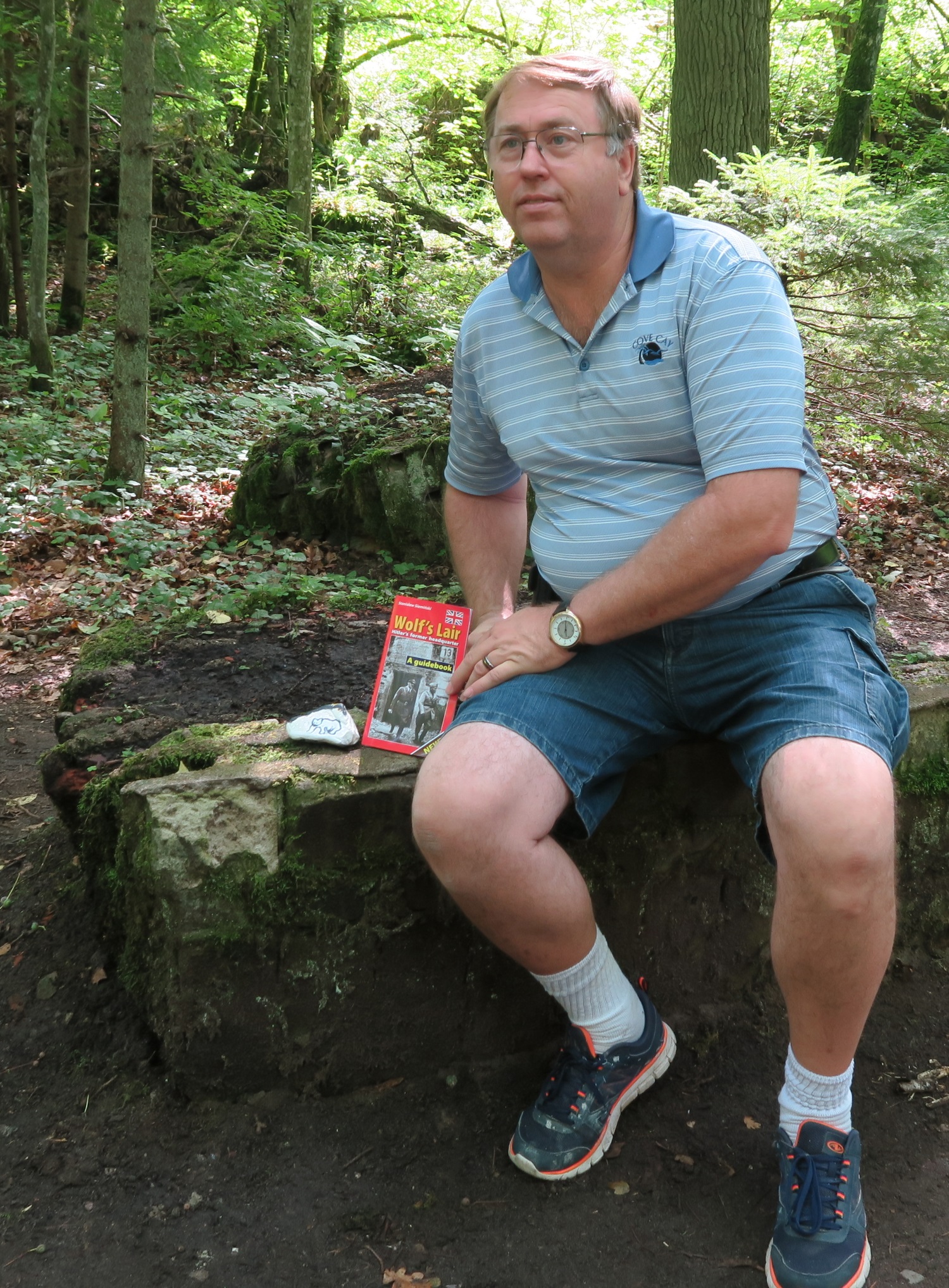 My brother in law carried two #HTR - Home Town Rocks - apparently a "thing" going on in the states right now where kids paint rocks with their home town on them. If you find them, you are supposed to post it on social media. I doubt anyone who knows will it is will find it, but he took a picture of himself with it so he could show the kids who painted it. We left it there. Maybe someone will find it.