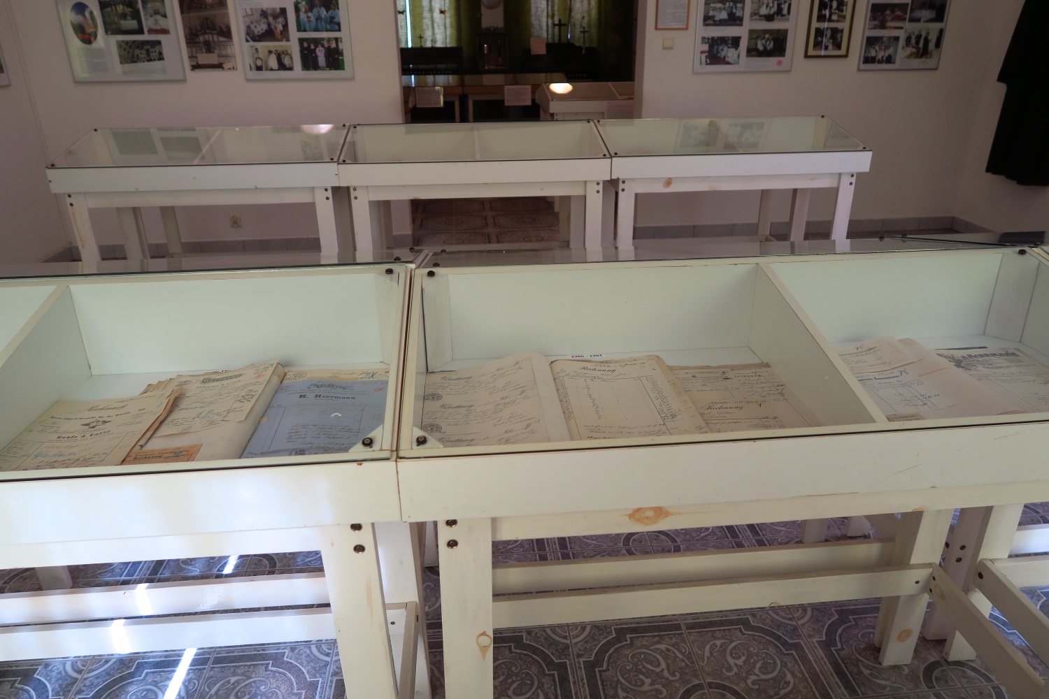 It was full of cases filled with memorabilia and the history of the Lutherans in this area.
