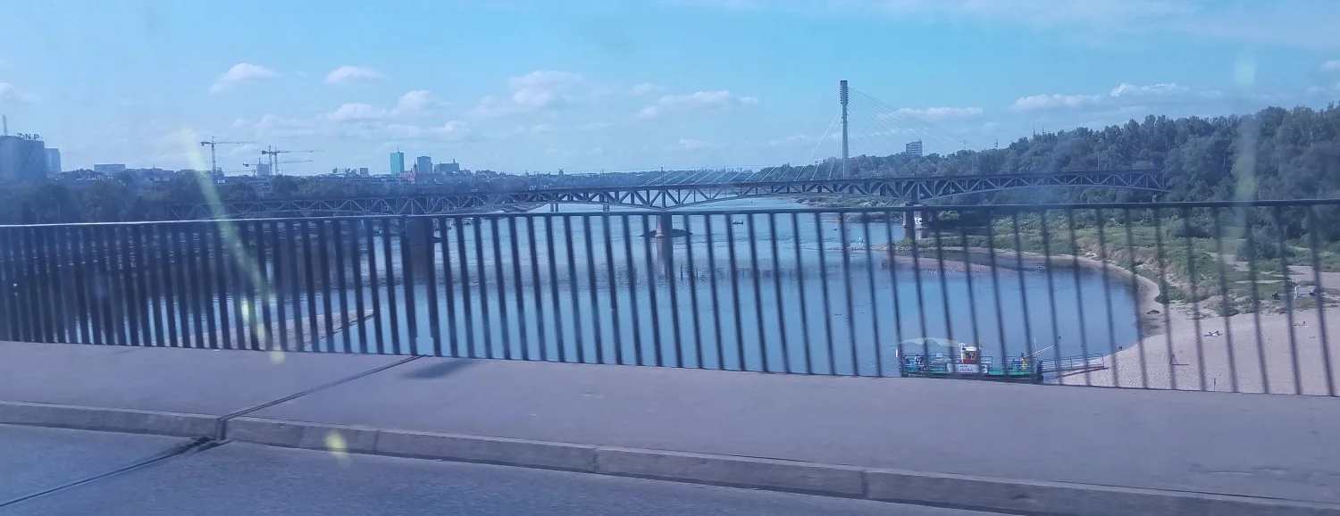The mighty Vistula River that divides Warsaw into the east and west sides. We live on the east side.