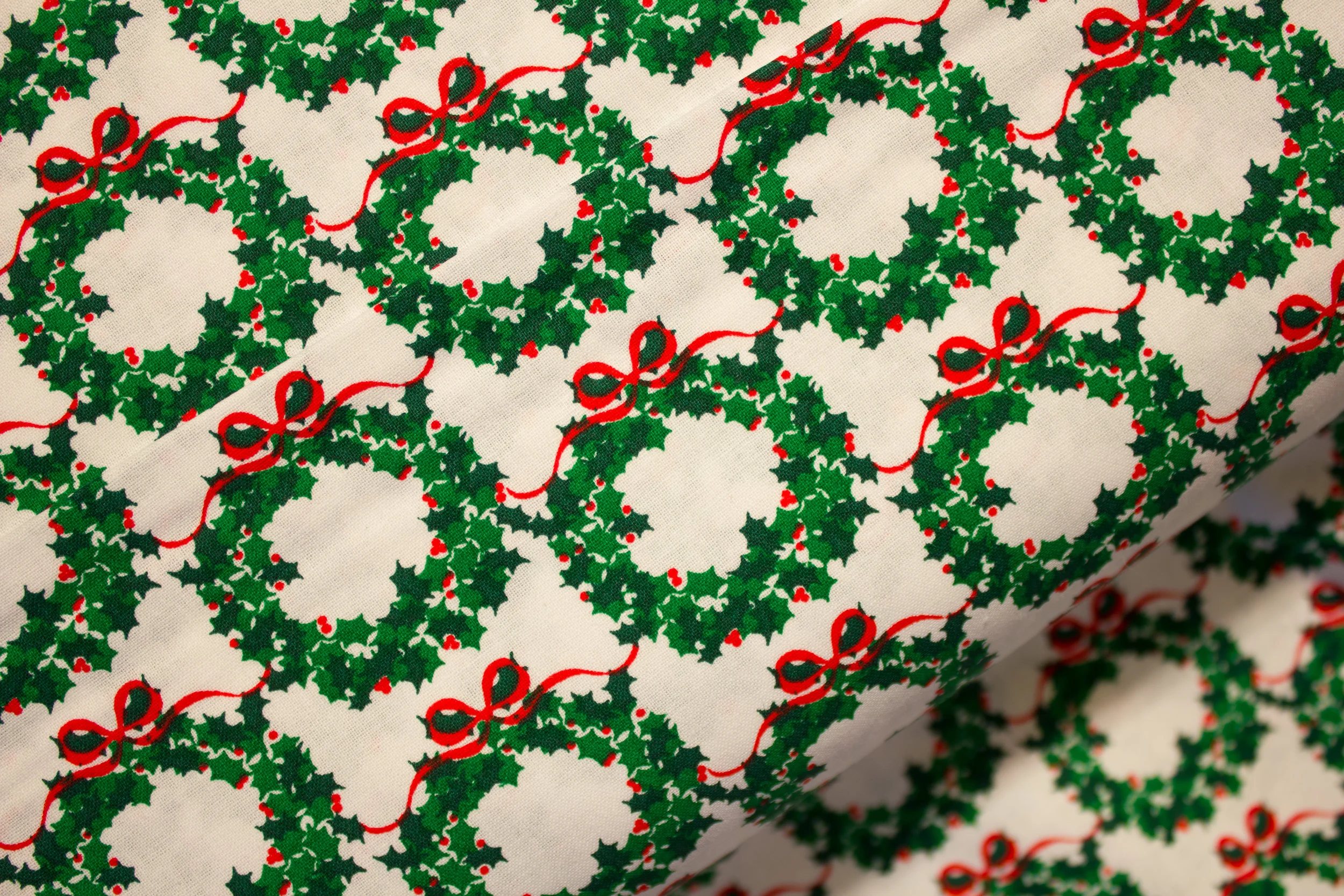 Packed Green Wreaths on White