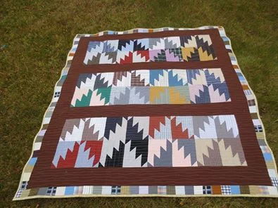Judy Robinette made this one from guys' shirts.
