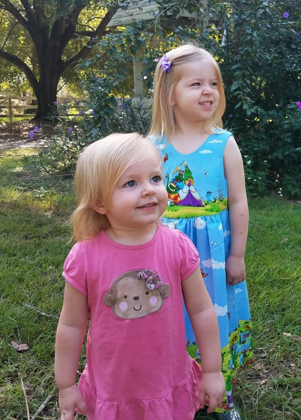 Emma and her baby sister, Joan! Their mother works at The Quilted Twins among other things!