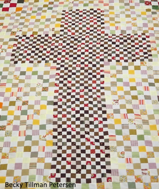"Radiant Cross" - another "upcycled" quilt top finished
