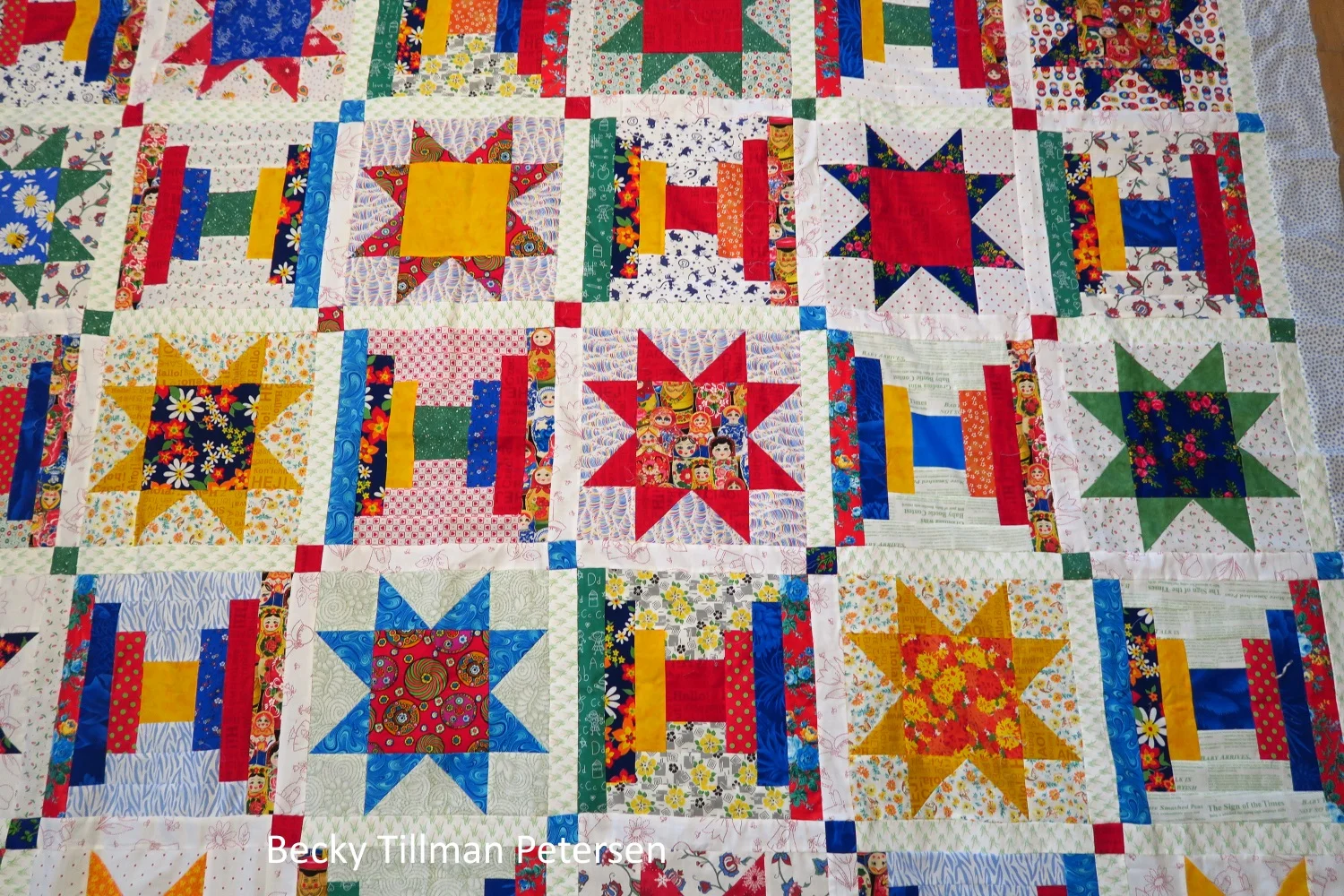 "Orbit" - a recently finished quilt top