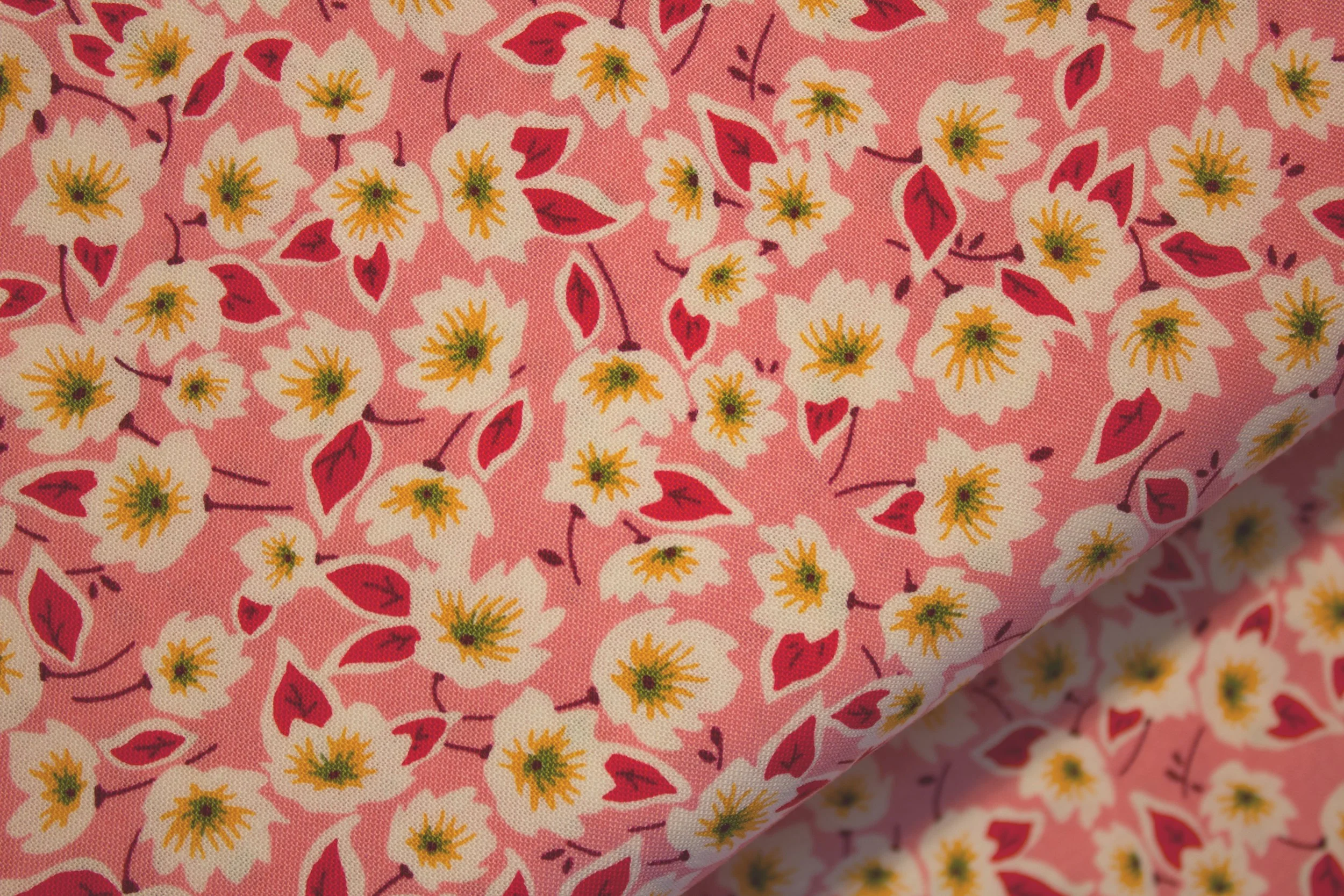 Hope Chest II -White Flowers with Red Leaves - Penny Rose Studio