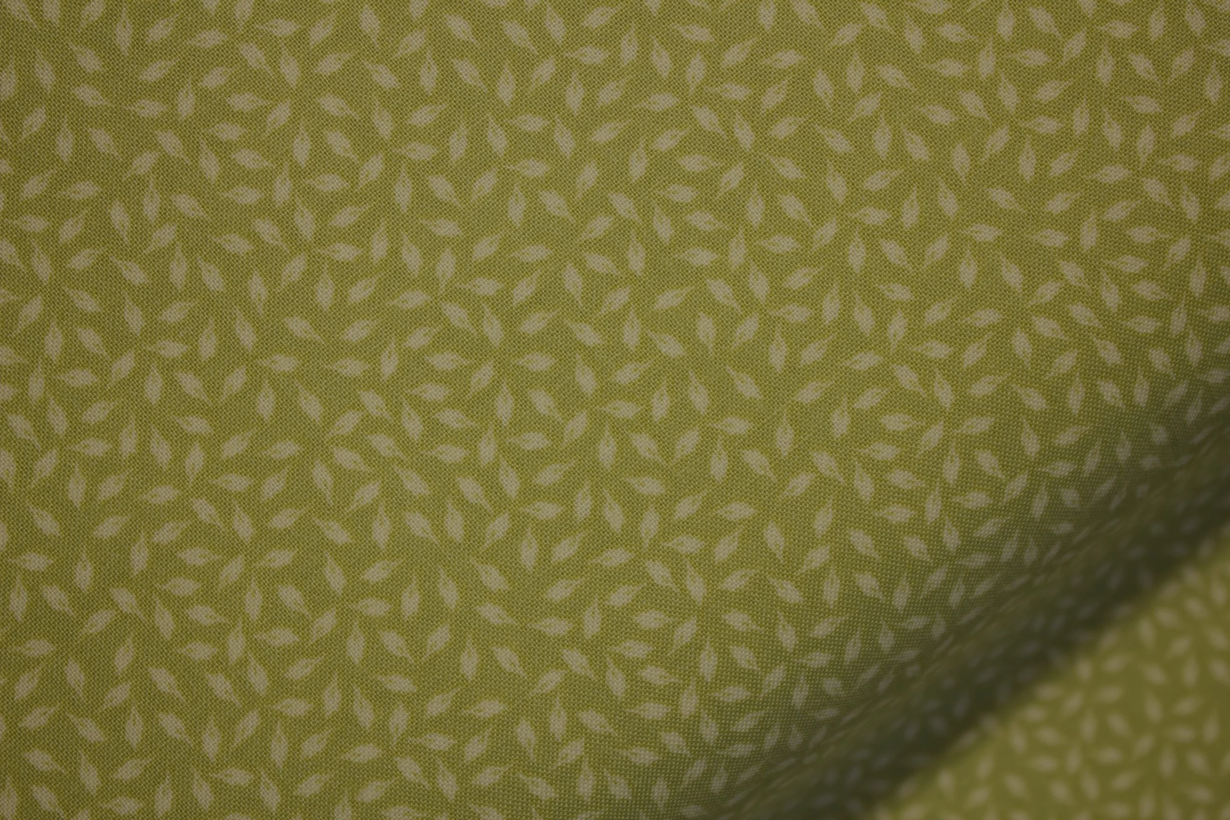Morriston - Cream Leaves on Green - for Fabri-Quilt