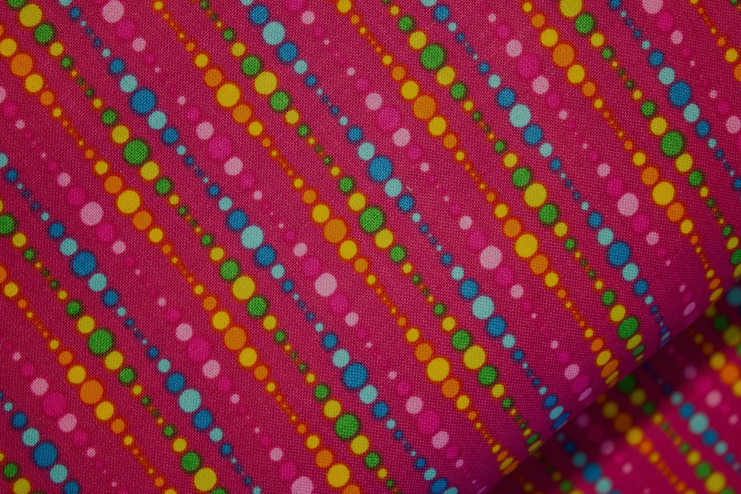 Calypso Stripe of Circles on Fuchsia for Paintbrush Studio
