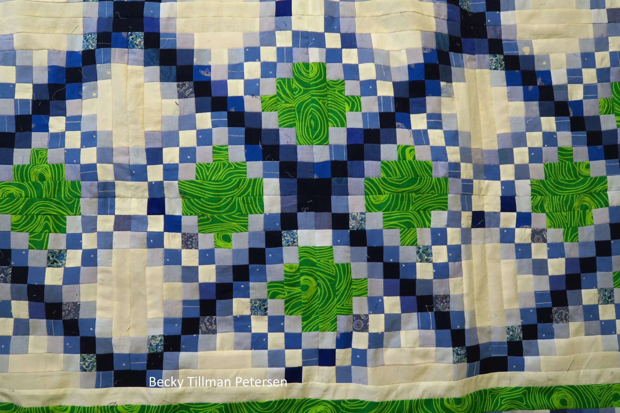 The close up above was a cropped section of this. You can see by stepping back just a bit that you get the idea of just mediums or light blues - but not the individual blues.