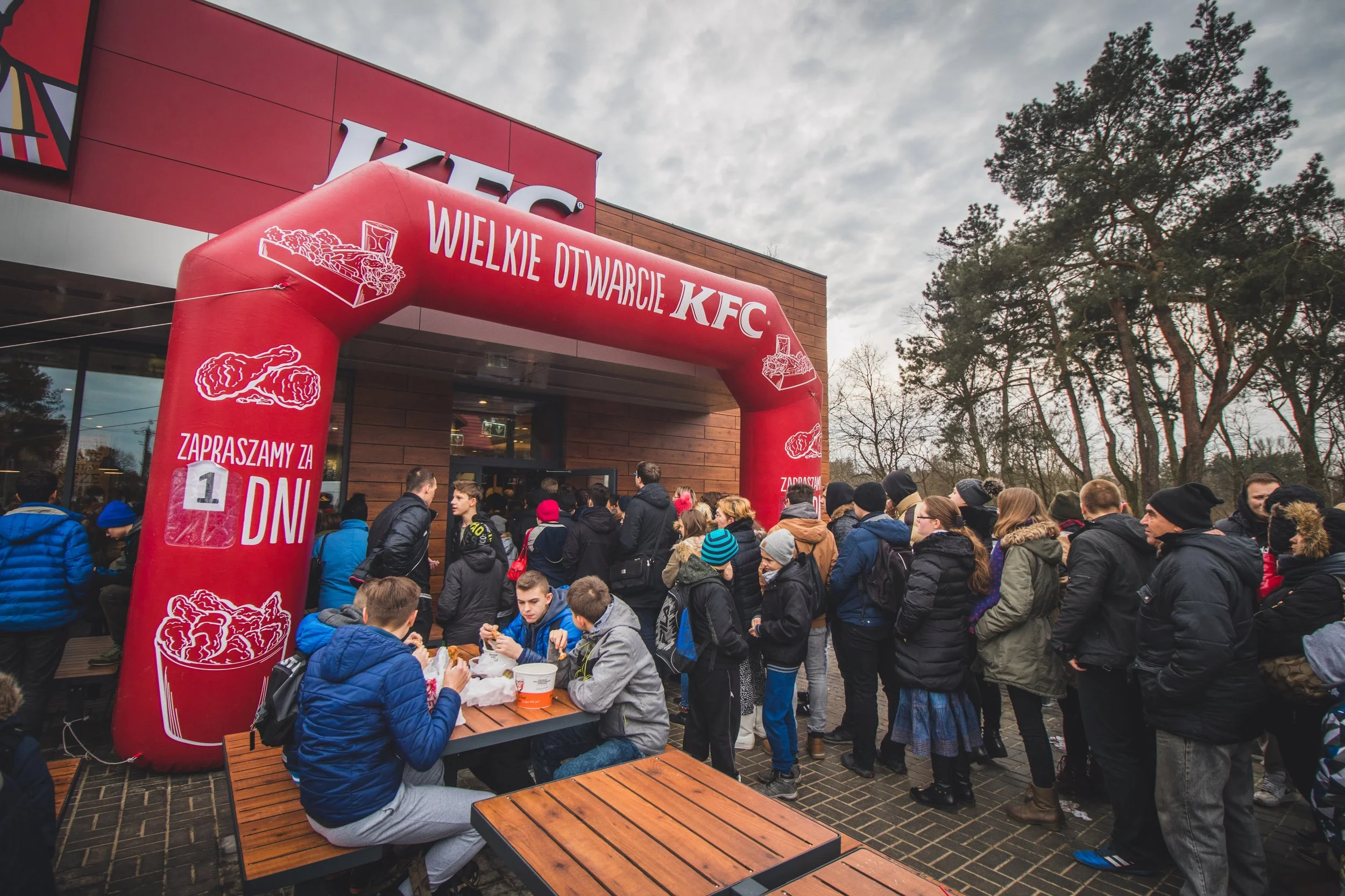 Cultural:  We got our very first American type of fast food restaurant - KFC