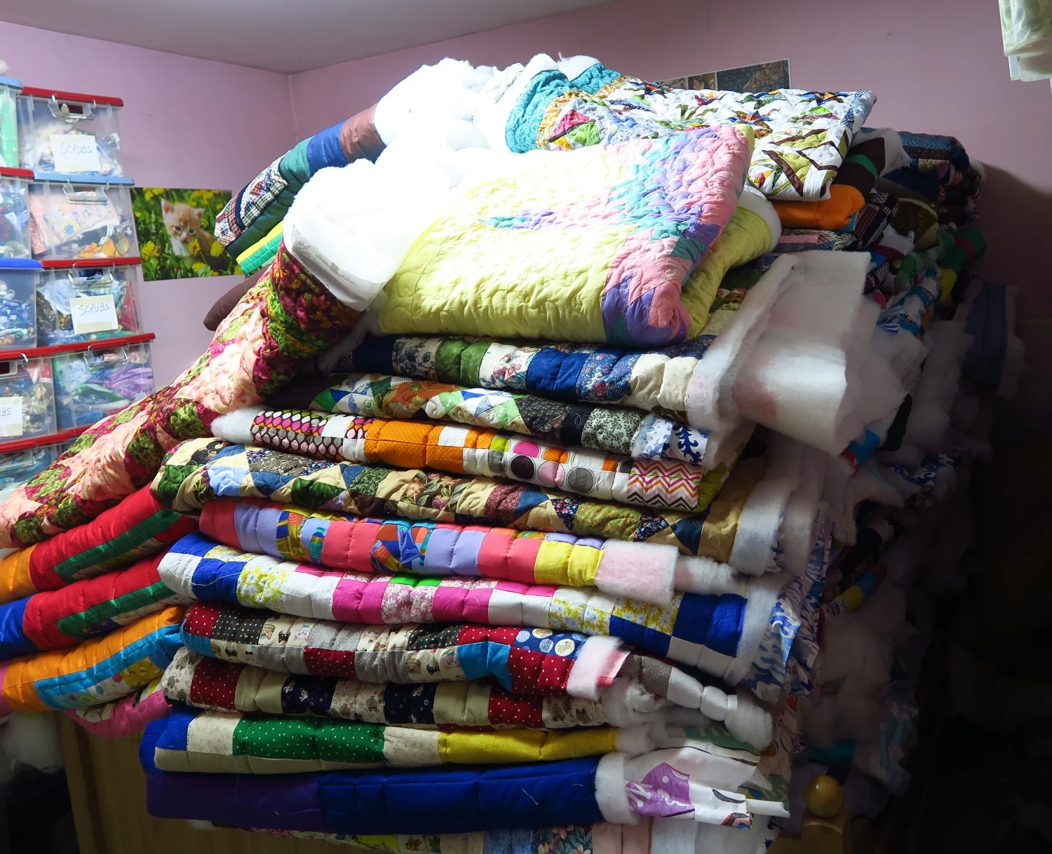 Making charity quilts en masse