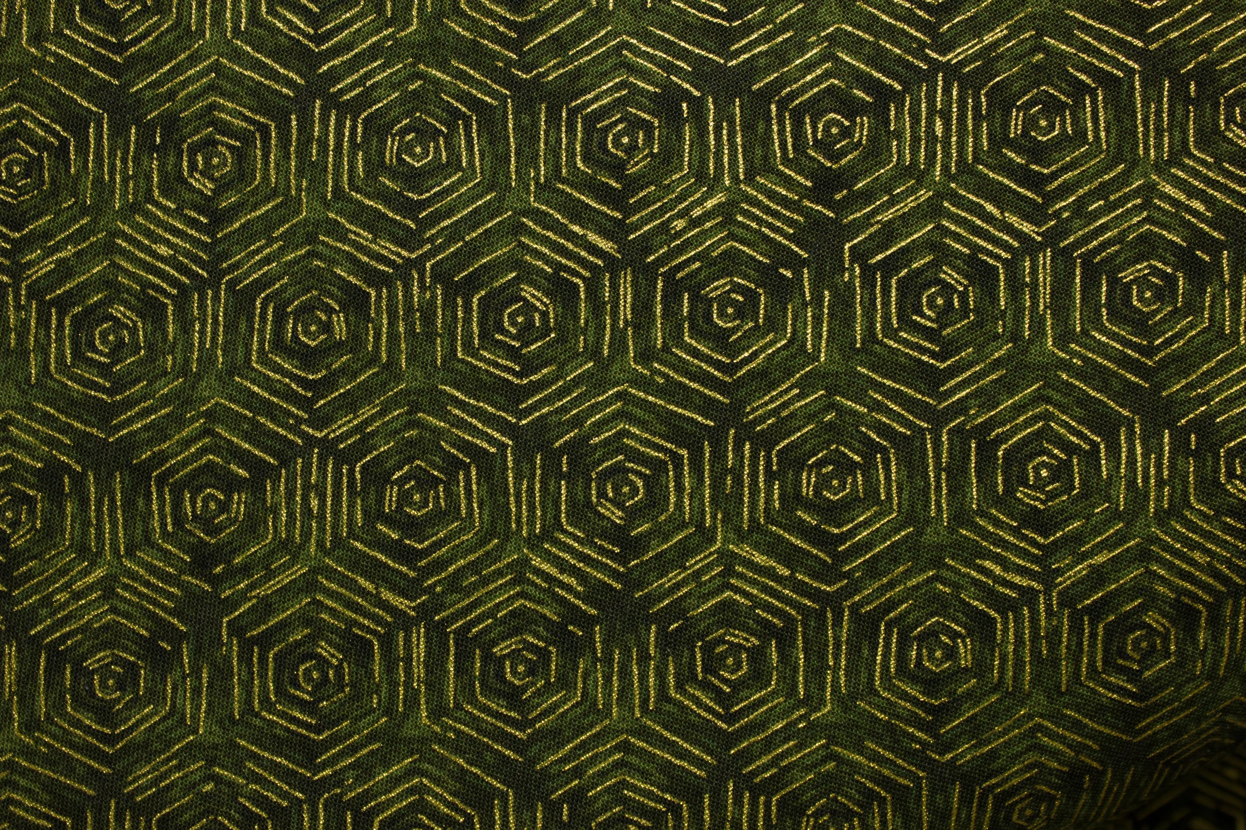 Fall's Canvas - Six Sided Hexagons in Gold - Fabri-Quilt