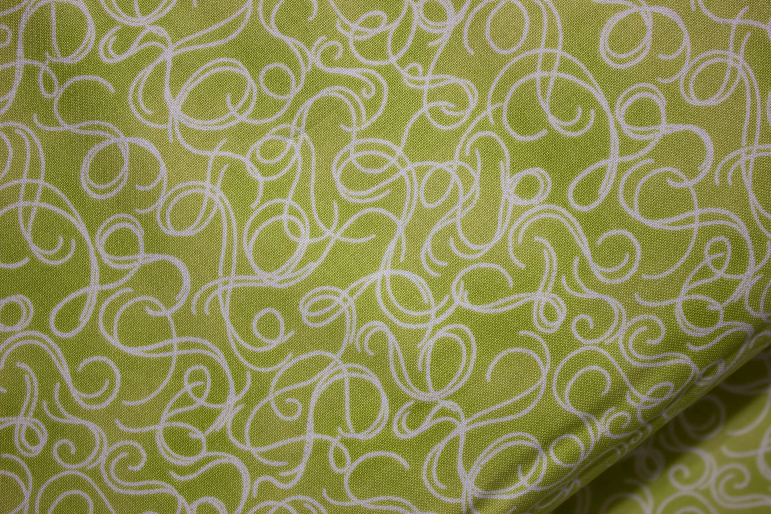 Botanical Society Swirl in Green with White Swirls