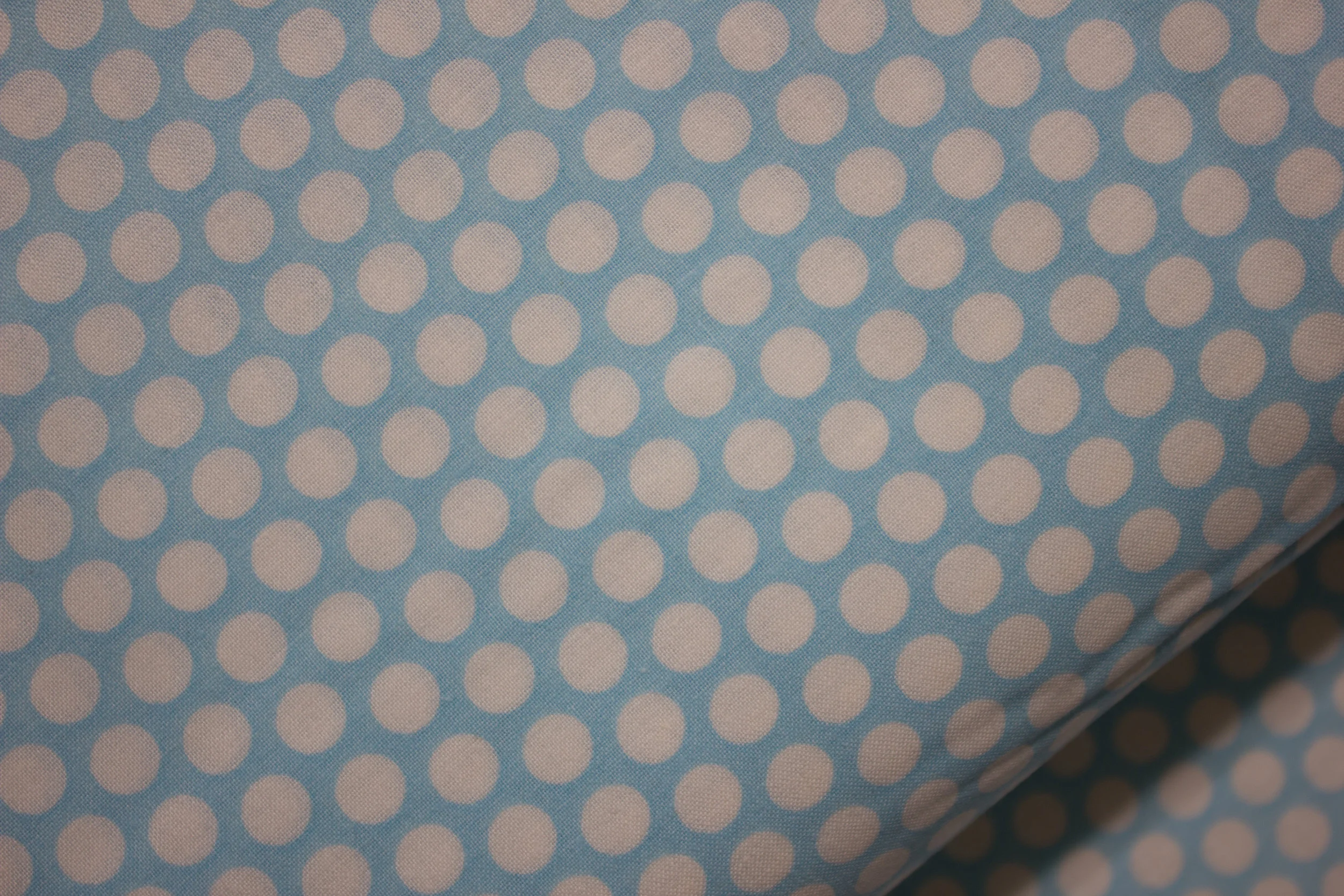Trimming the Tree-- Red and White Random Circles on Blue