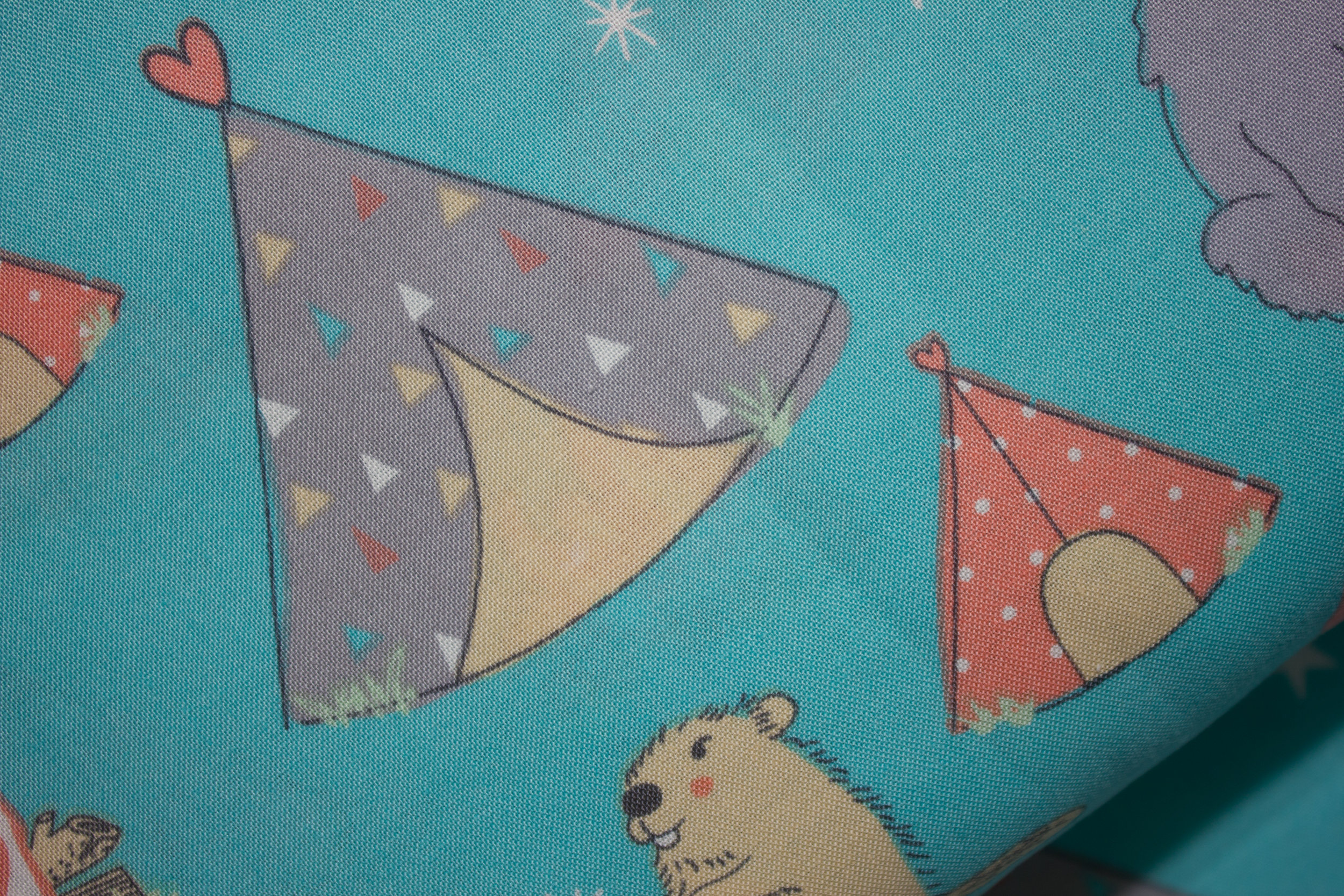 New Light Blue Bazooples Choo Choo Toss 100/% Cotton Fabric by the half-yard