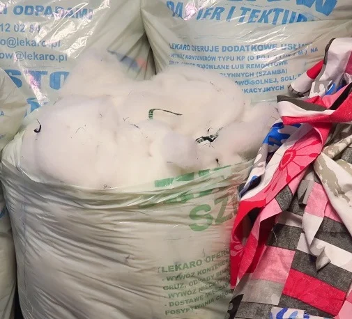 Excess batting - more fabric scraps - trimmings from all those charity quilts