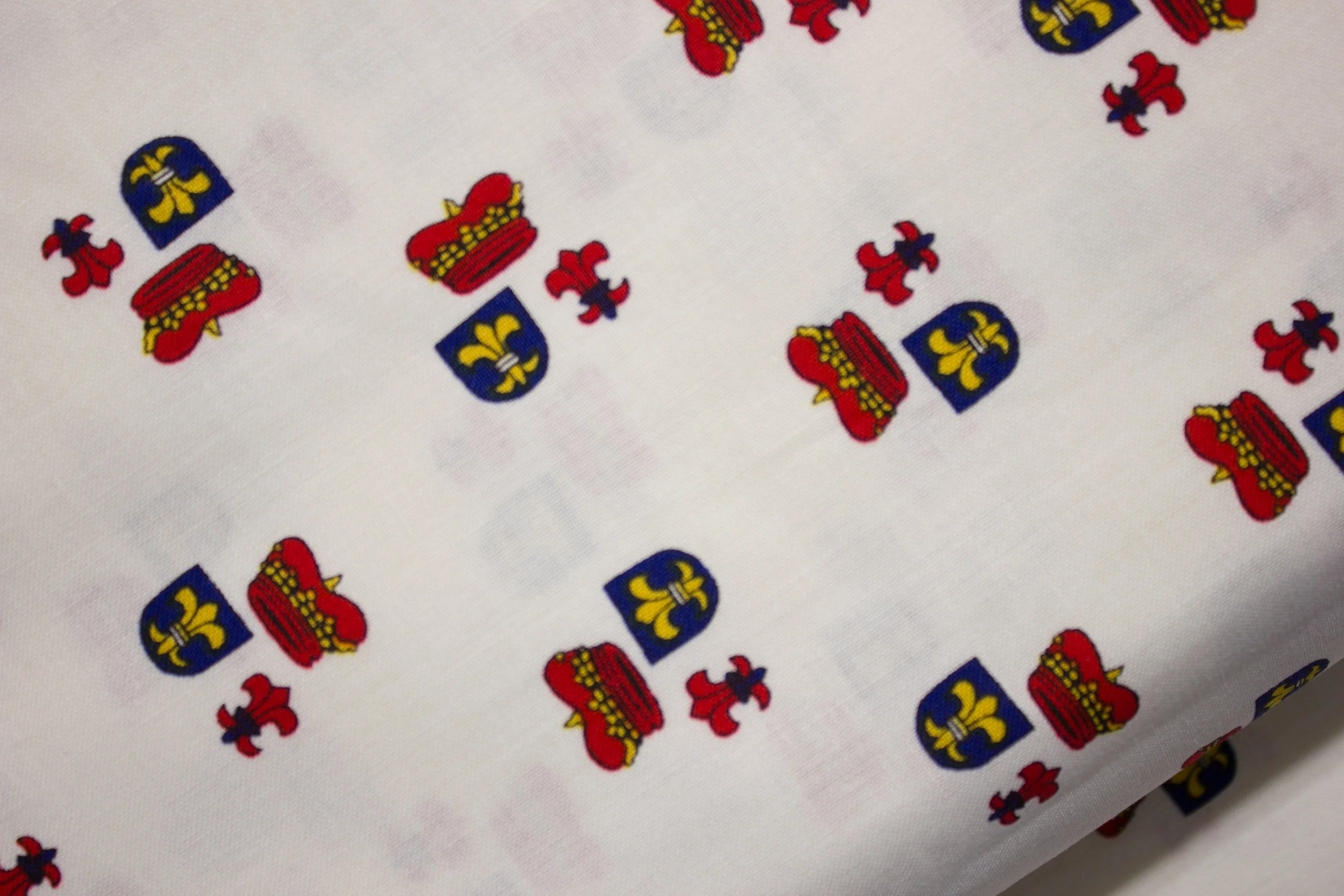 France - Crowns and Shield - on Creamy White by Mary Fons