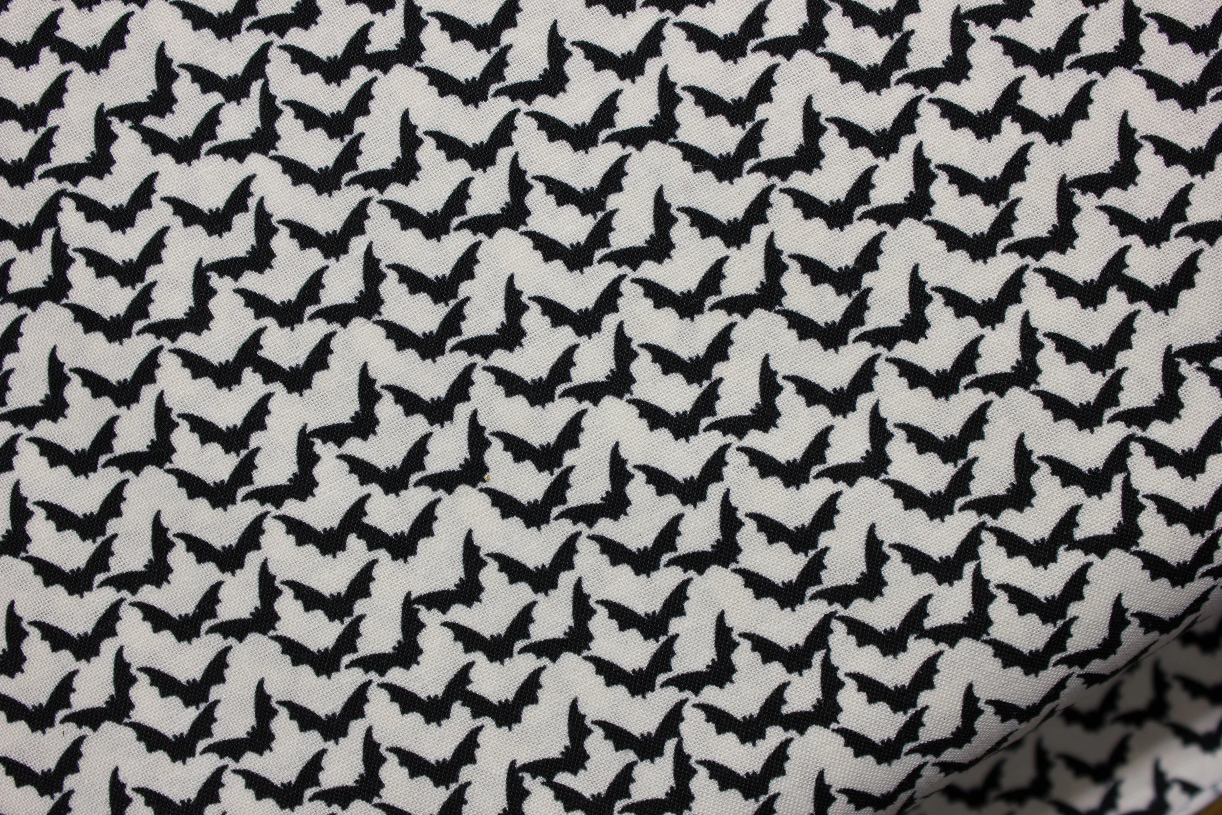 Black Bats Flying on White - Trick or Treat by Carta Bella for Penny Rose Fabrics