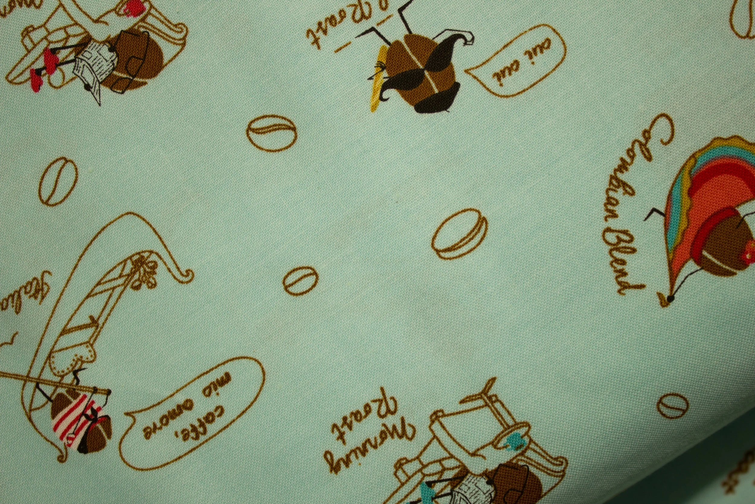 Blue with Coffee Bean Roast Varieties: Caf-fiend for Ink and Arrow Fabrics